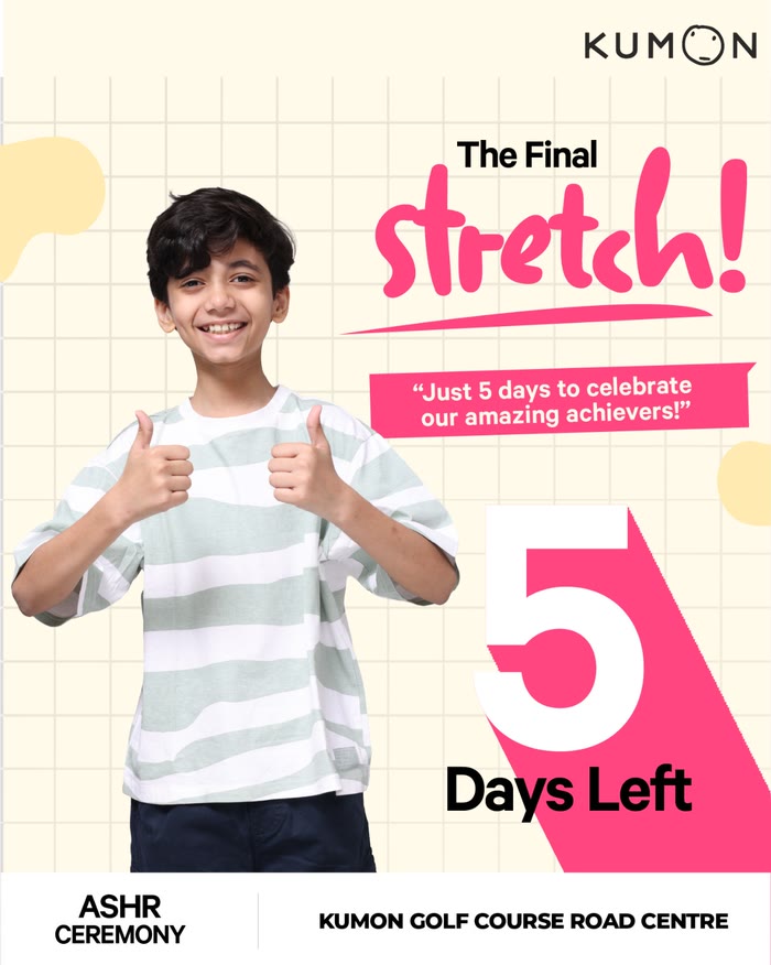 Countdown poster: The Final Stretch, 5 days left.