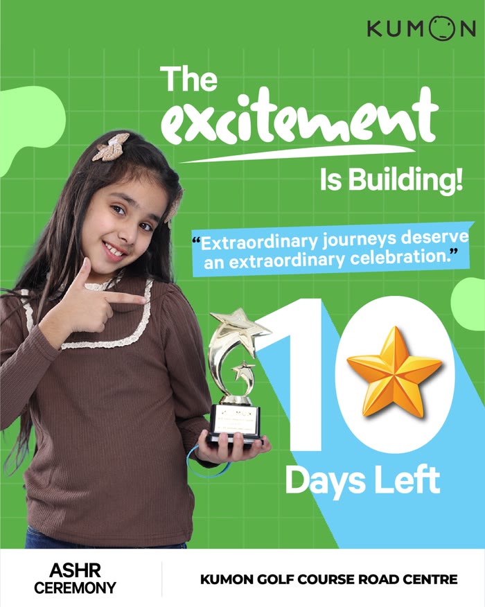 Countdown poster: The Excitement Is Building, 10 days left.